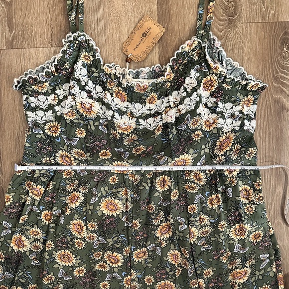 Natural Life Green Floral Jumpsuit - Picture 7 of 9